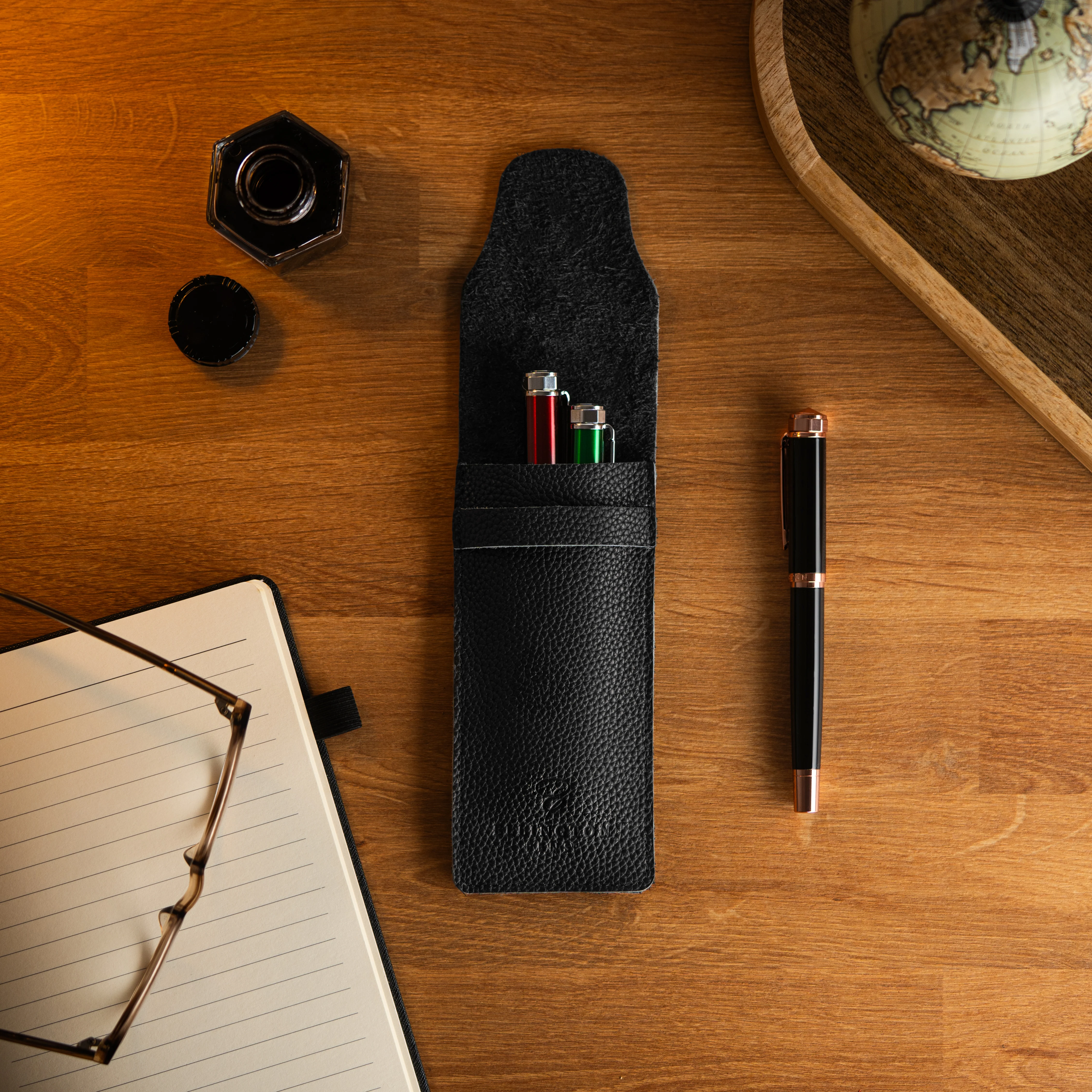 Leather Pen Case Black - Image 3