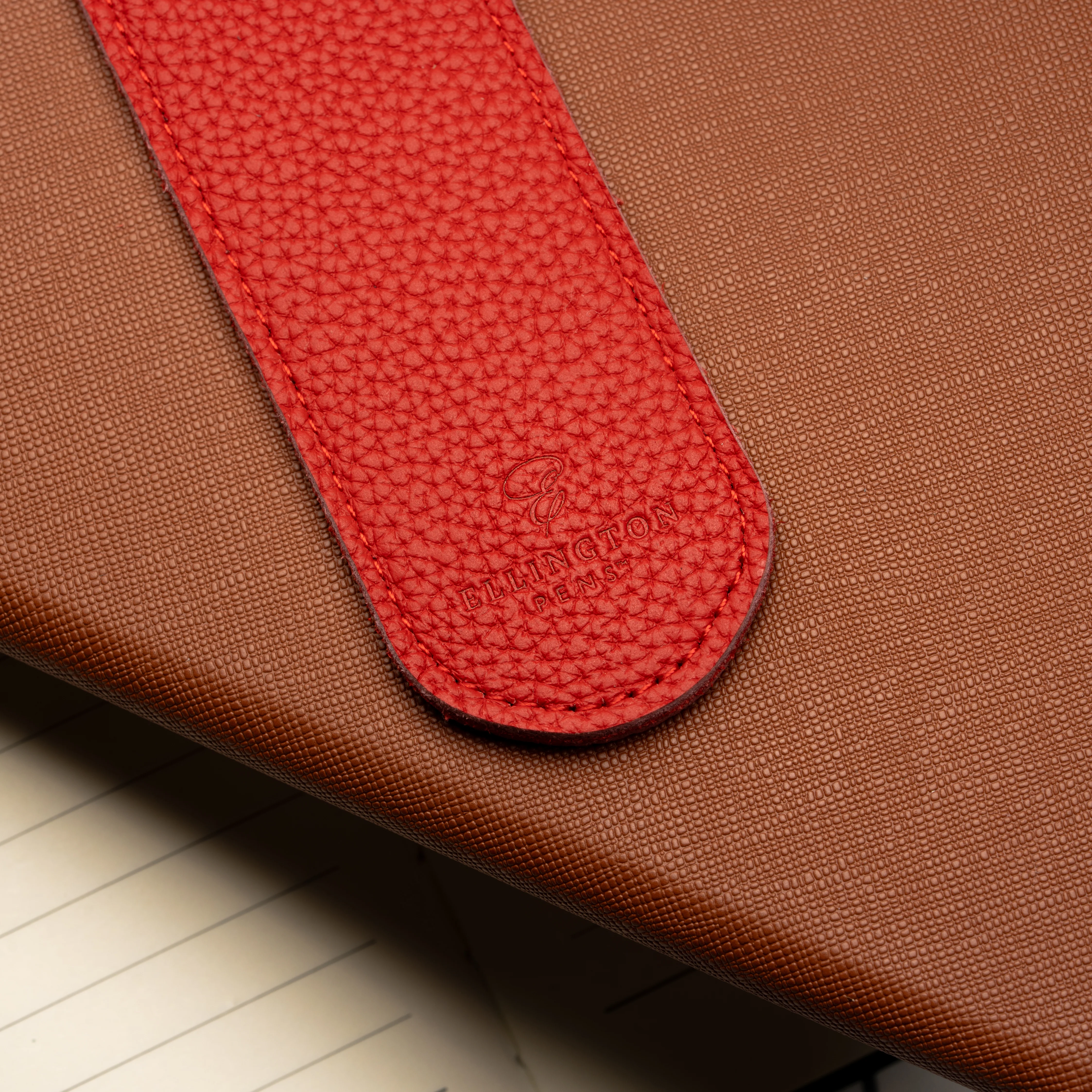 Leather Pen Sleeve Tan Brown - Image 10