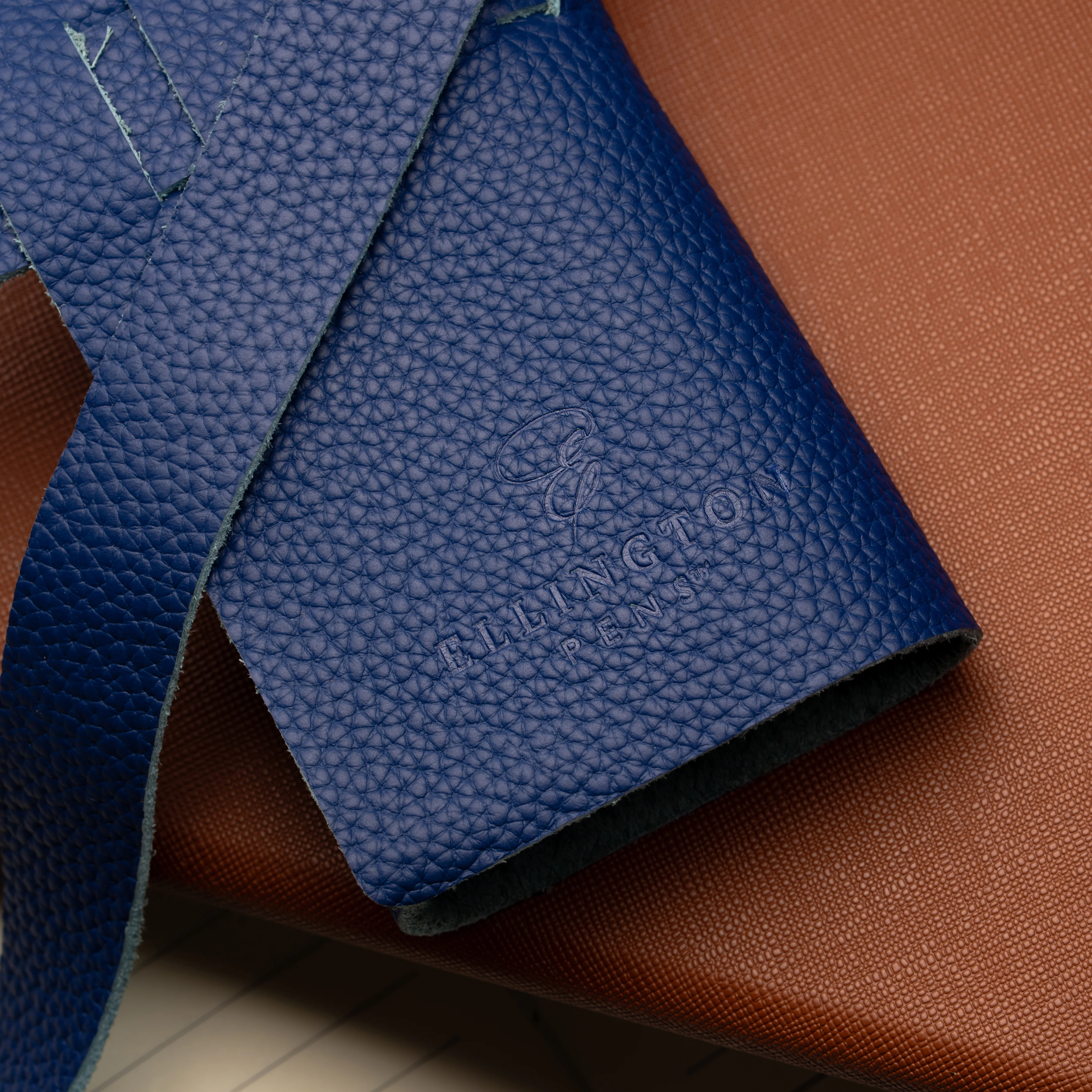 Leather Roll Pen Case Orange - Image 9